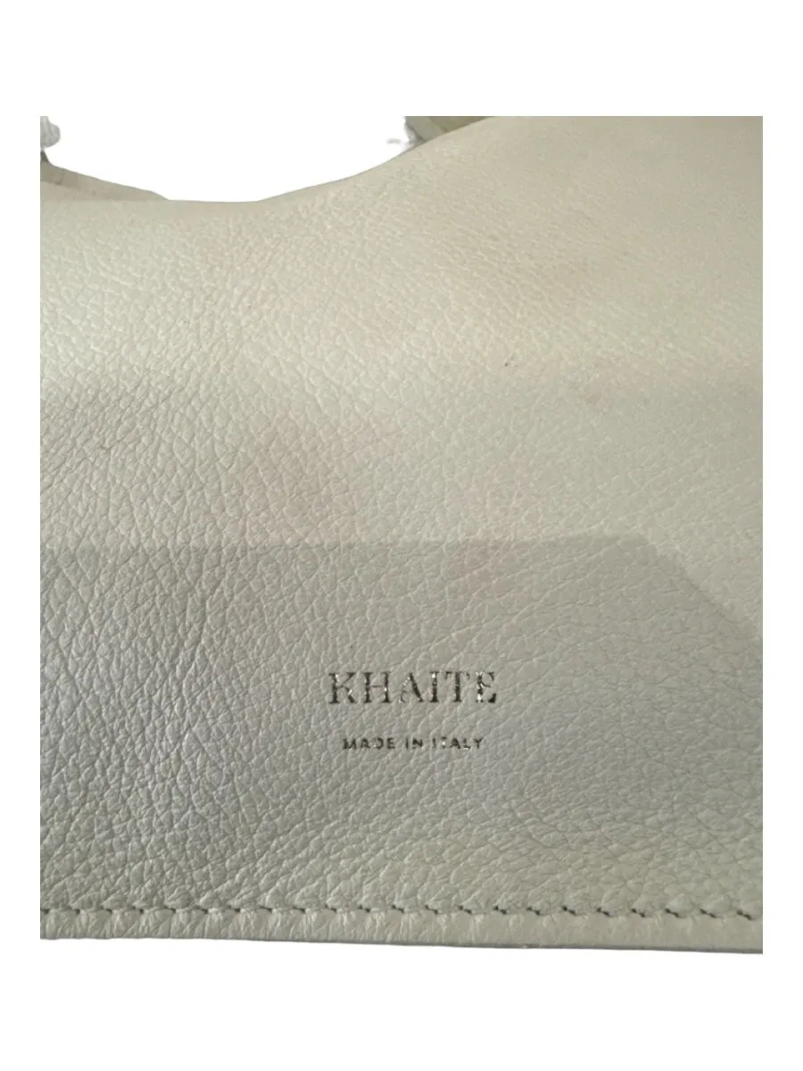 Khaite Cream White Leather Shoulder Bag Hobo Tote Dustbag Inc. Bag