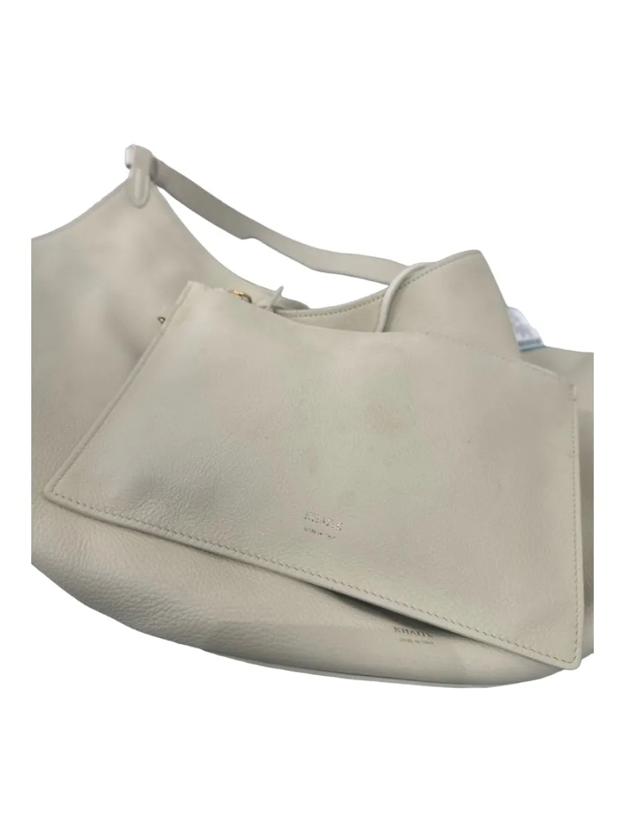 Khaite Cream White Leather Shoulder Bag Hobo Tote Dustbag Inc. Bag