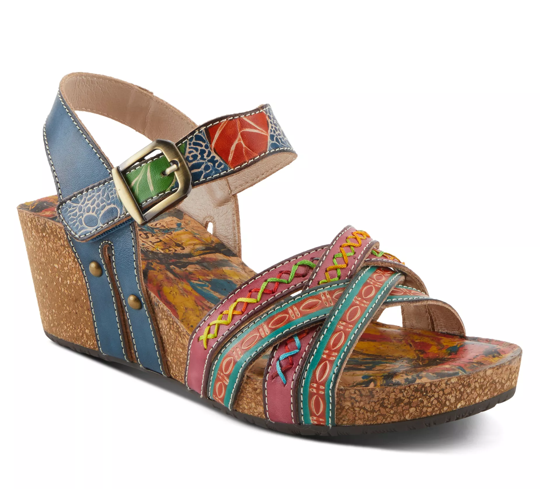 L'Artiste by Spring Step Slingback Wedge Sandals - Bosquet