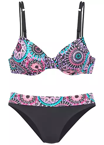 LASCANA Printed Underwired Bikini Set | Grattan