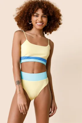 Lexx Colorblock Tank Top Bikini Top