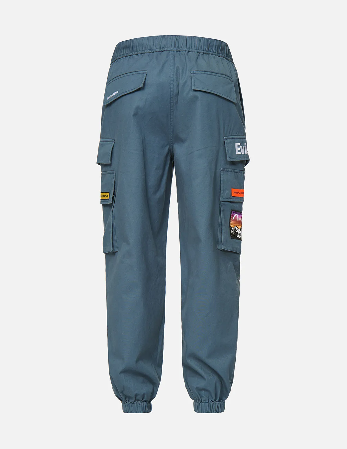 Logo and Seagull Embroidered Cargo Pants