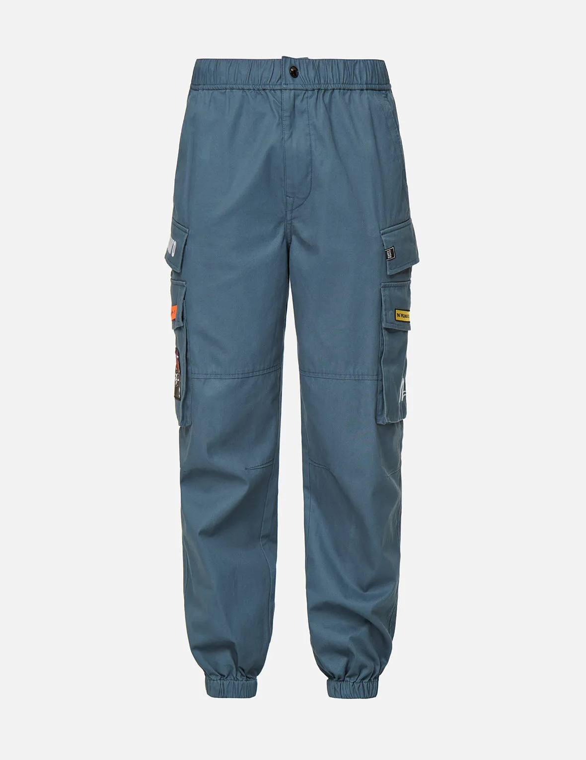 Logo and Seagull Embroidered Cargo Pants