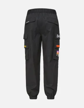 Logo and Seagull Embroidered Cargo Pants