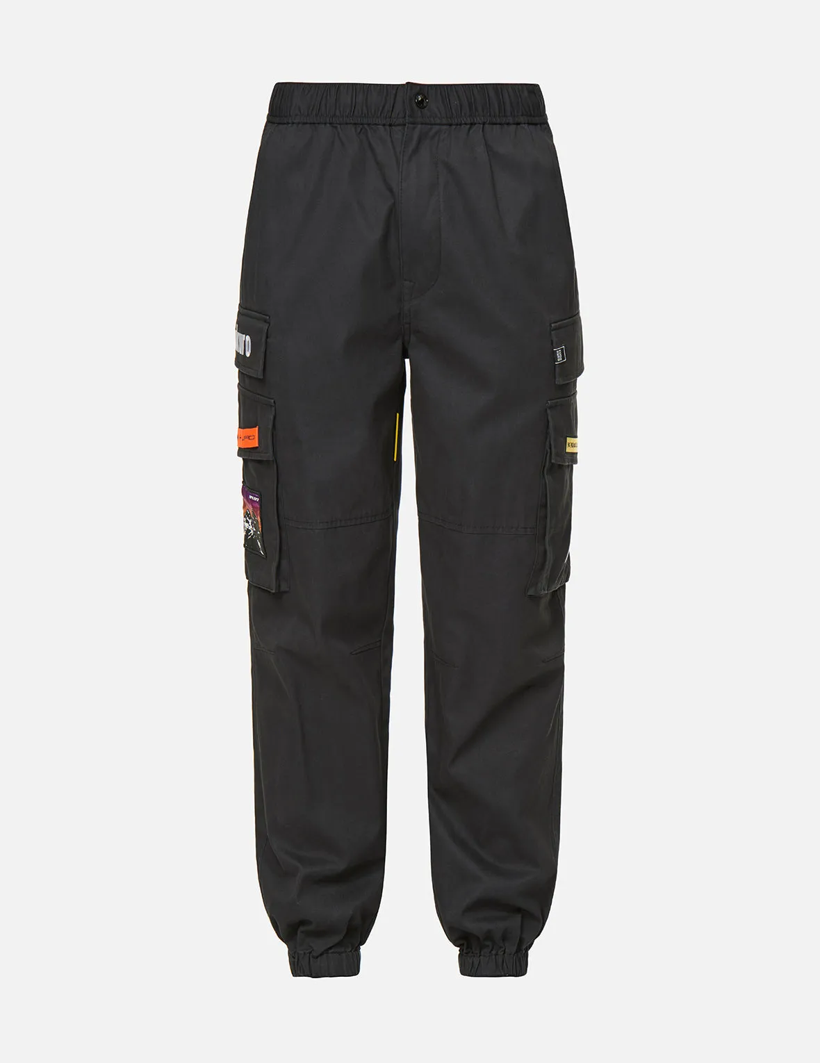 Logo and Seagull Embroidered Cargo Pants