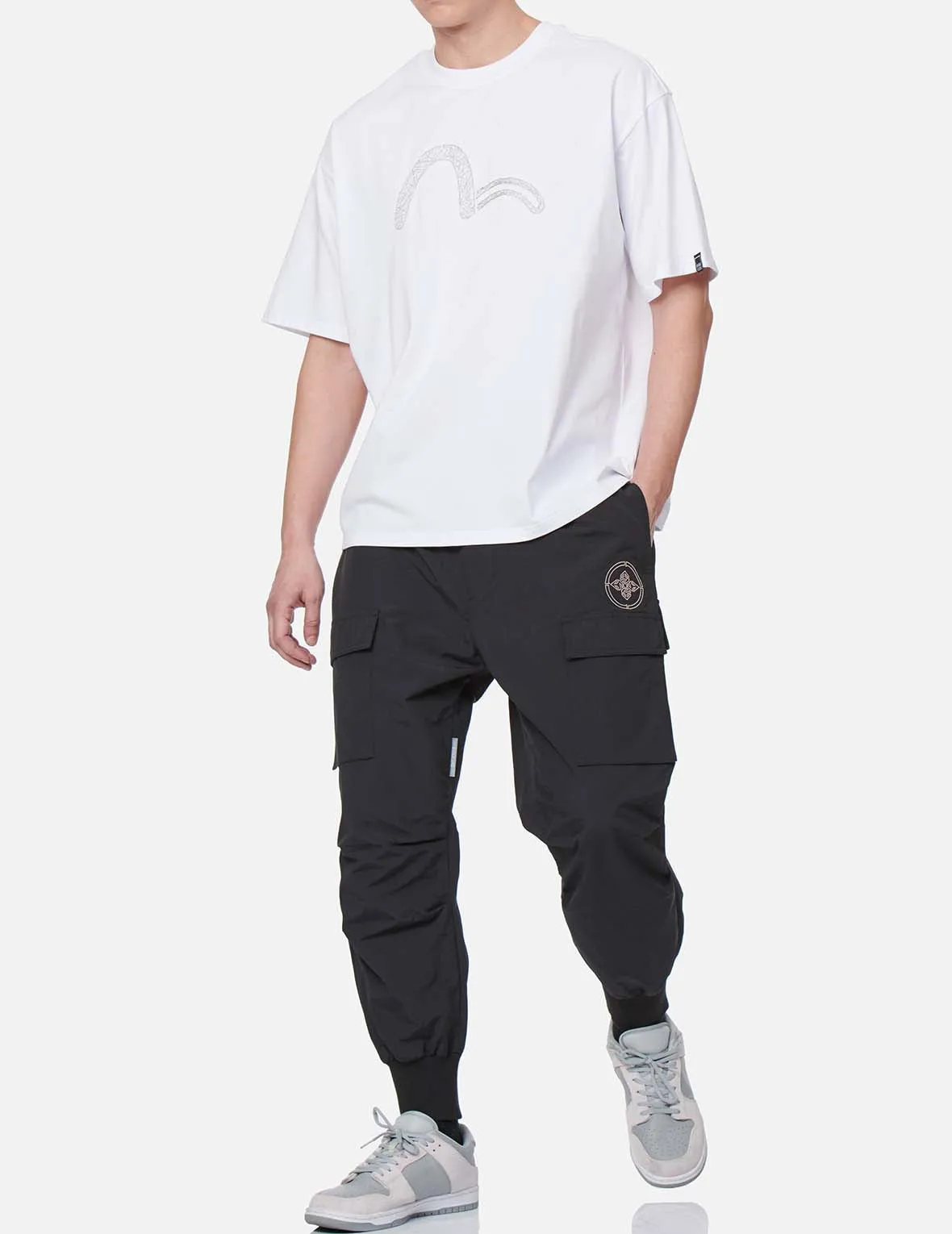 Logo Embroidery Cargo Pants