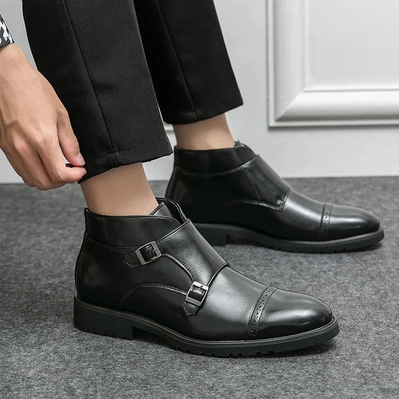 Luca Moreno Leather Double-monk Strap Boots