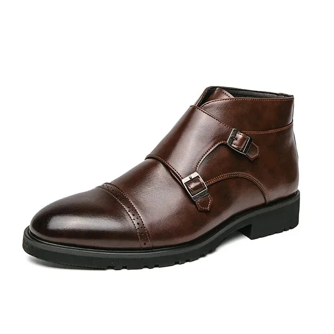 Luca Moreno Leather Double-monk Strap Boots