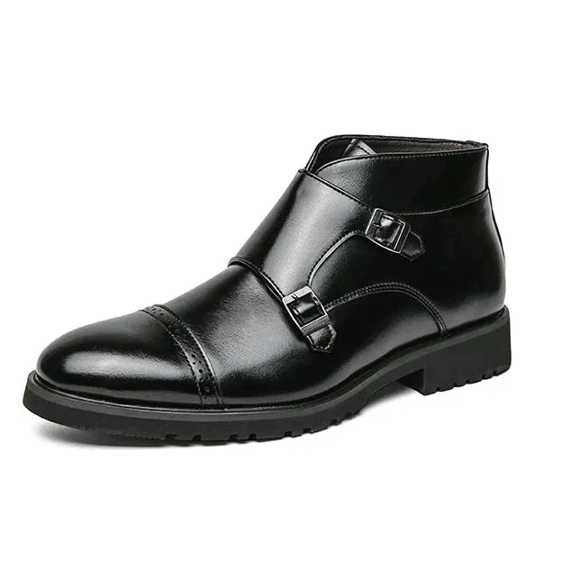 Luca Moreno Leather Double-monk Strap Boots