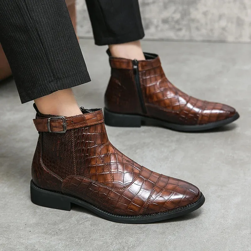 Ludovico Carracci Leather Buckle Boots