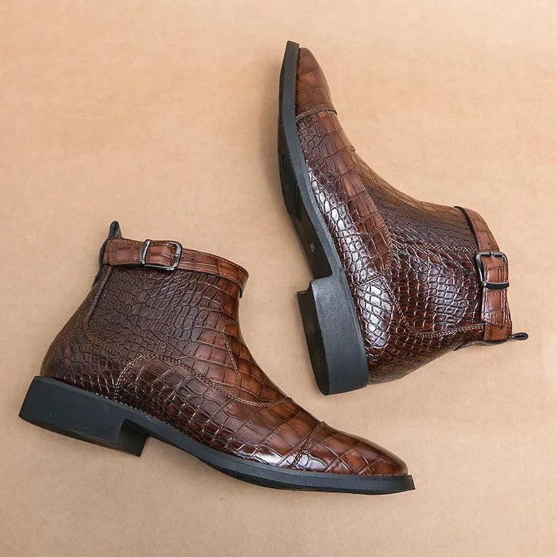 Ludovico Carracci Leather Buckle Boots