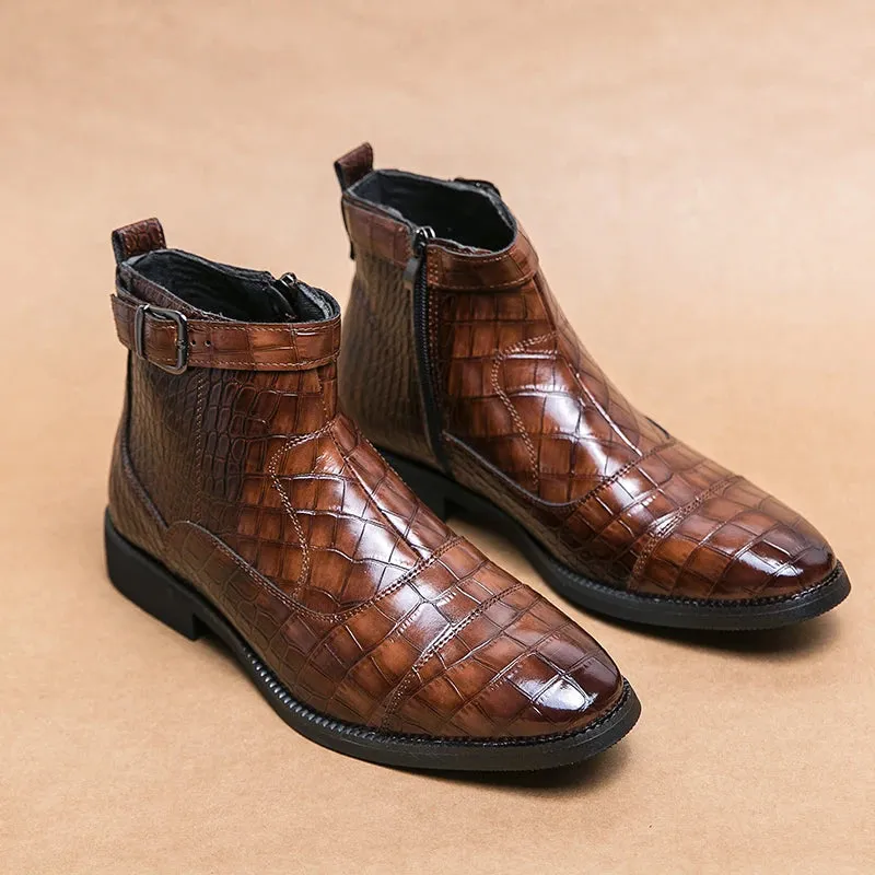 Ludovico Carracci Leather Buckle Boots