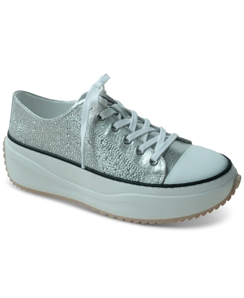 Macy's Wild Pair Highfive Bling Lace-Up Low-Top Sneakers, Created for Macy's