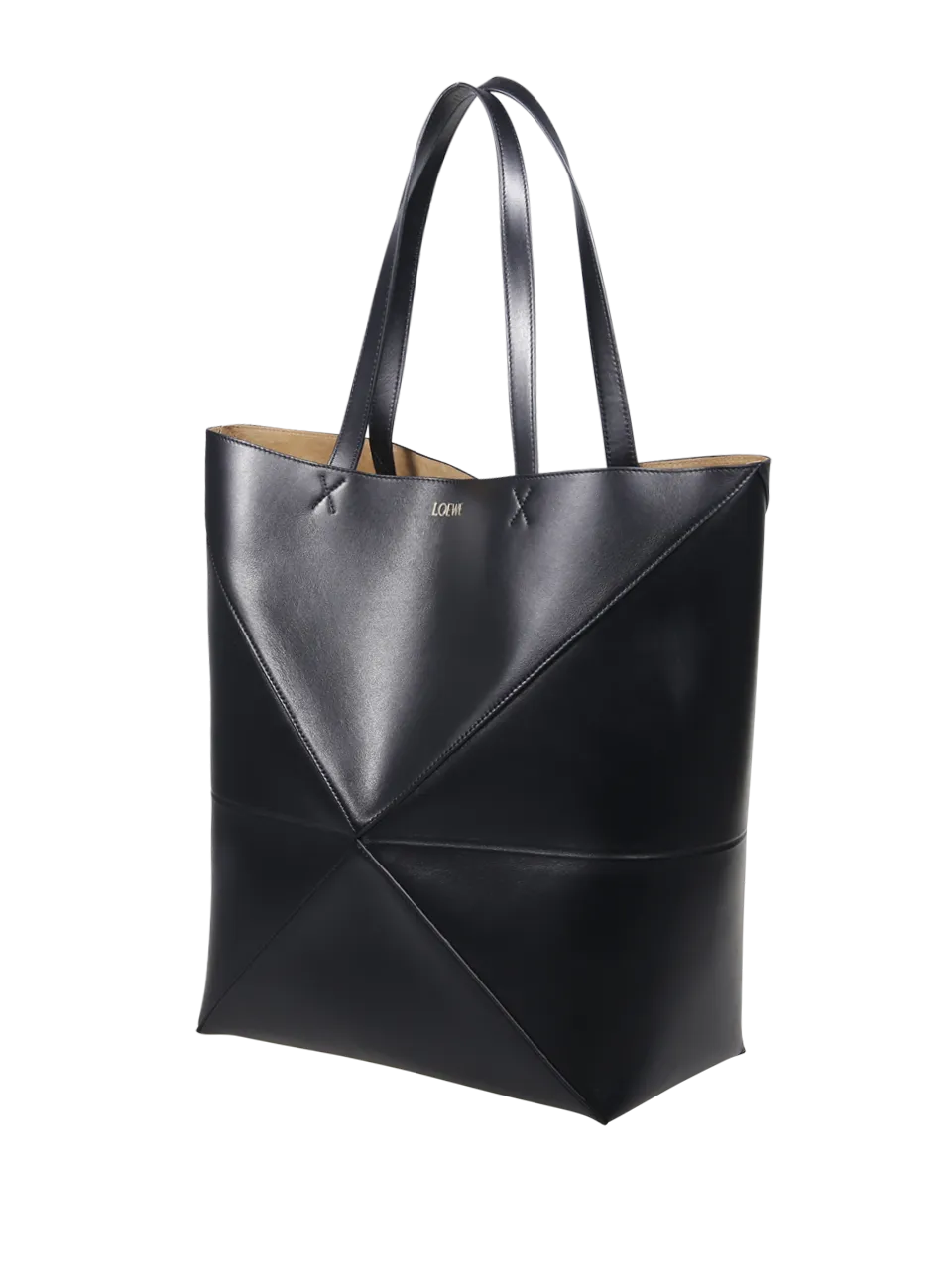 MEN LOEWE BLACK CALF SKIN LARGE PUZZLE FOLD TOTE BAG