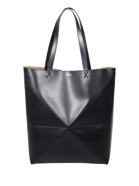 MEN LOEWE BLACK CALF SKIN LARGE PUZZLE FOLD TOTE BAG