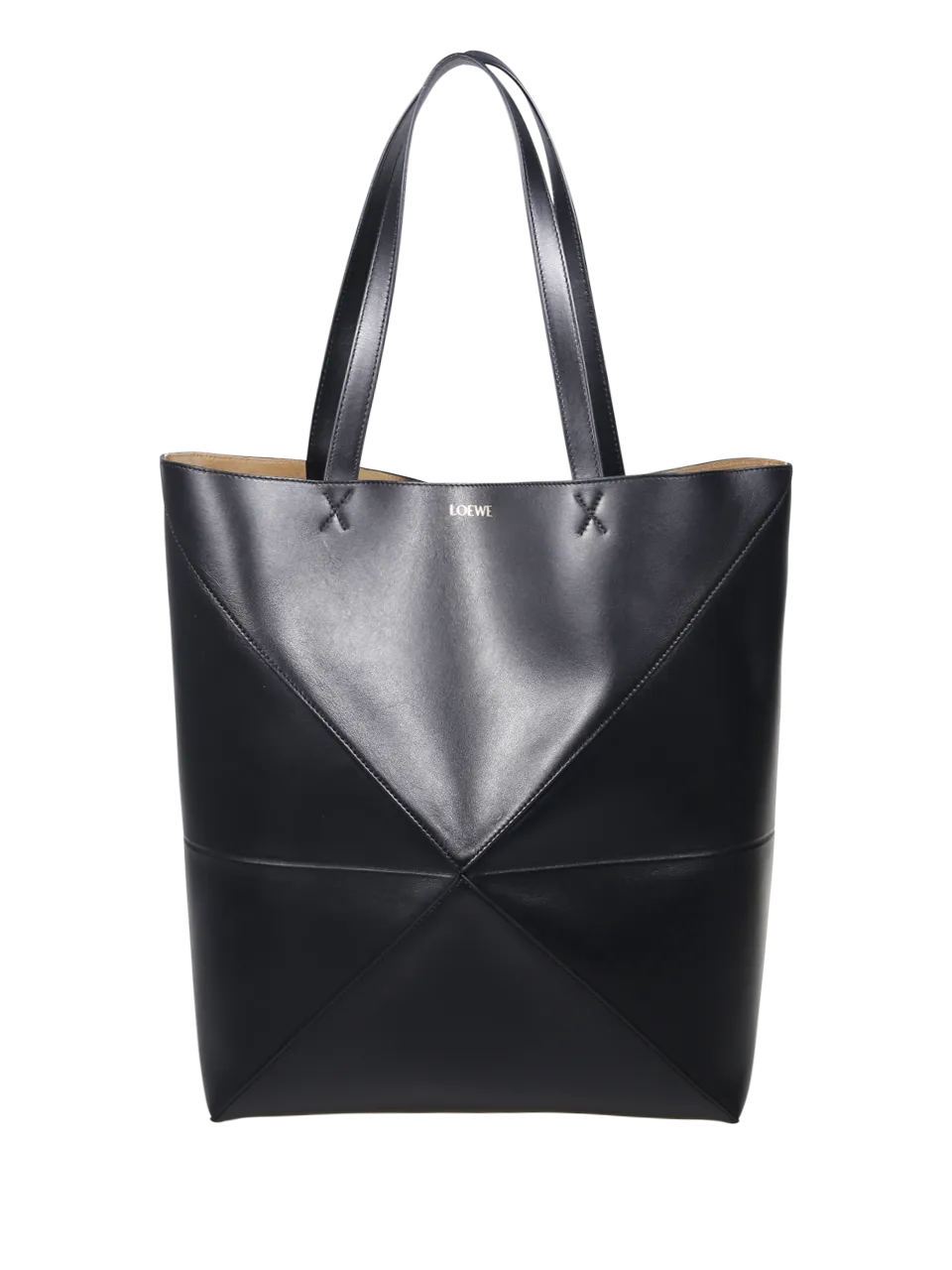 MEN LOEWE BLACK CALF SKIN LARGE PUZZLE FOLD TOTE BAG