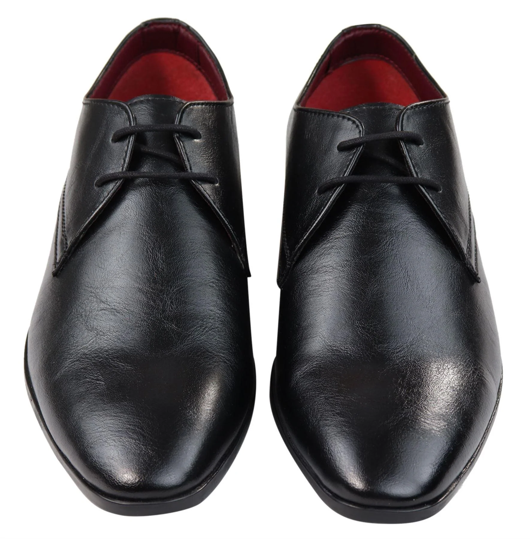 Mens Classic Black Laced Leather Shoes Smart Casual Formal Plain Simple