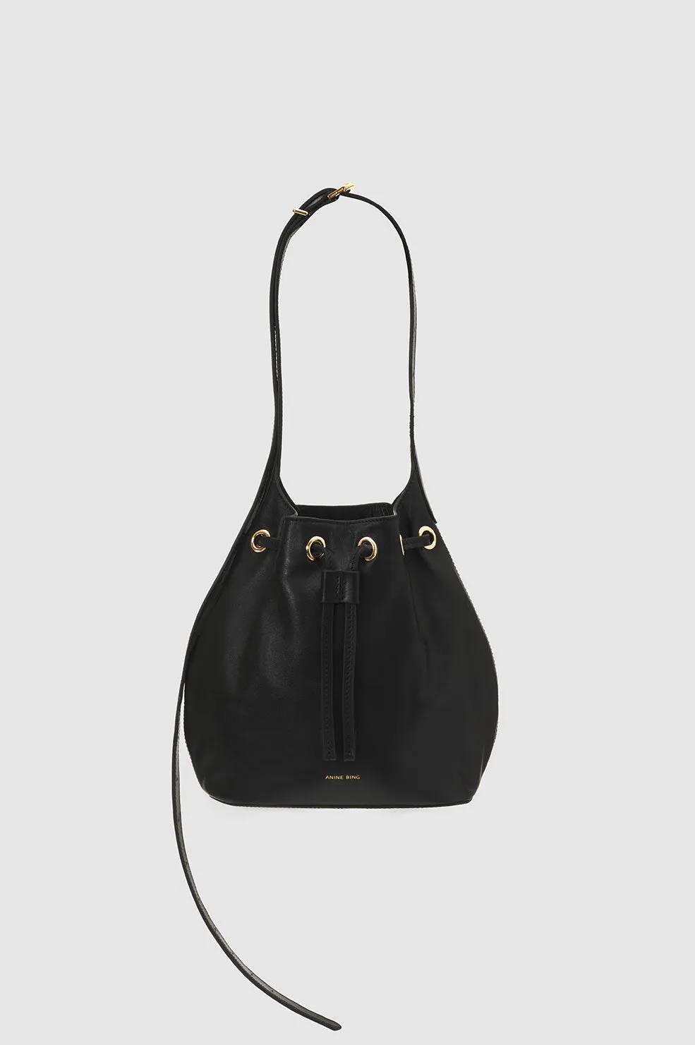 Mini Alana Bucket Bag - Black