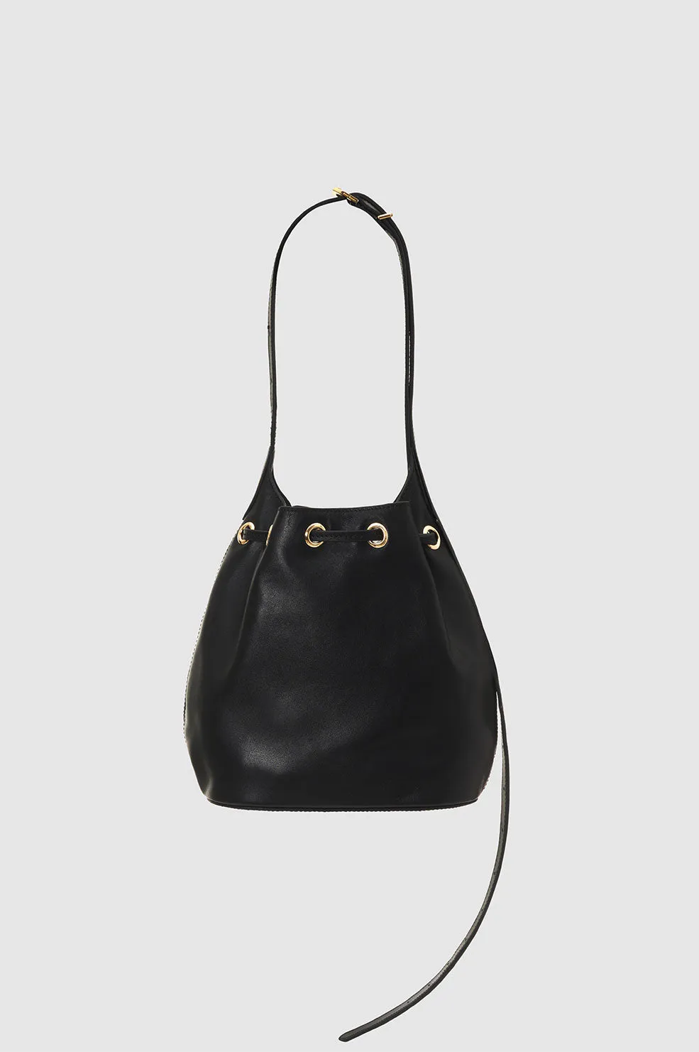 Mini Alana Bucket Bag - Black