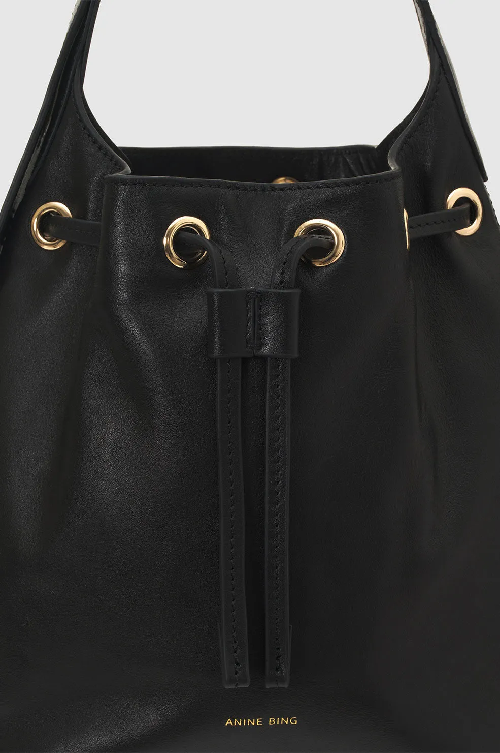 Mini Alana Bucket Bag - Black