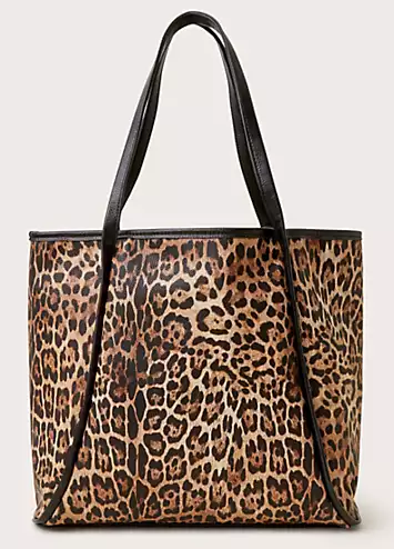 Monsoon Mava Leopard Print Faux Leather Tote Bag | Grattan