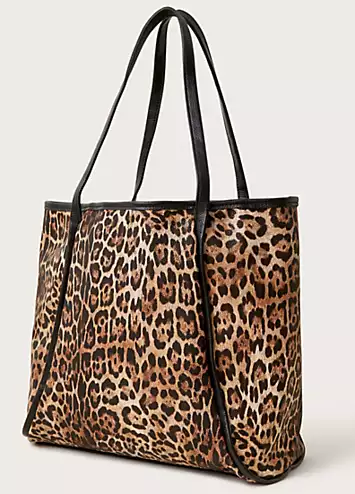 Monsoon Mava Leopard Print Faux Leather Tote Bag | Grattan