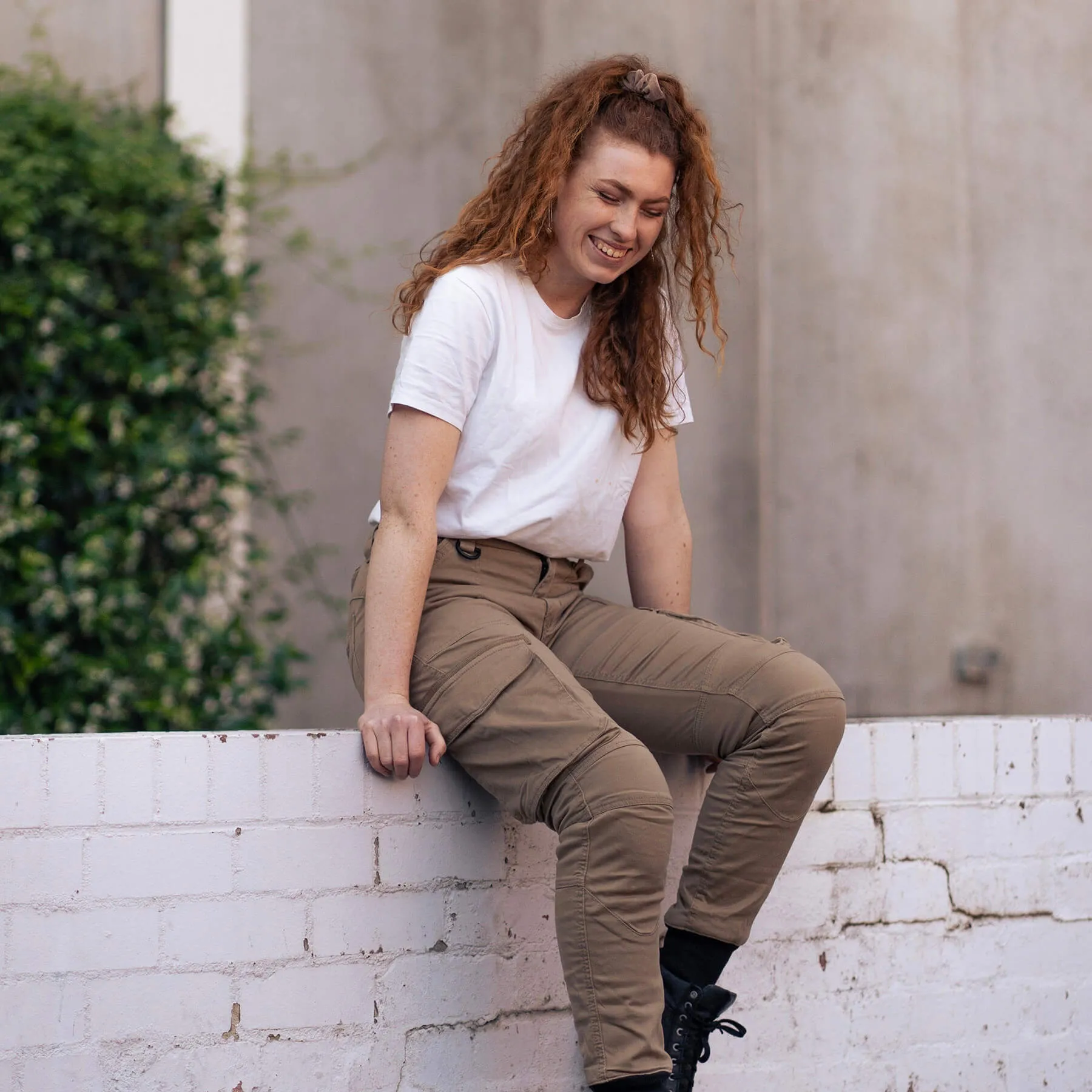 MotoGirl | Lara Cargo Pants - Beige