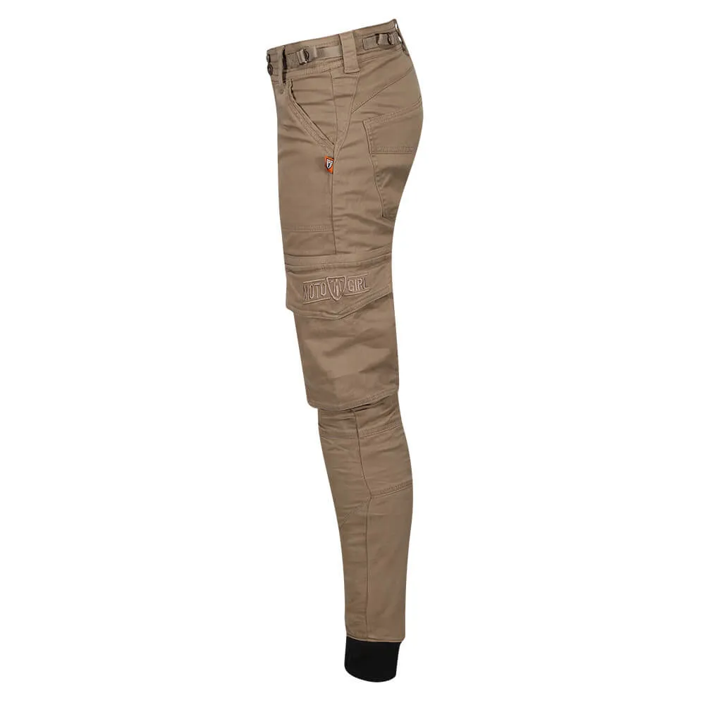 MotoGirl | Lara Cargo Pants - Beige