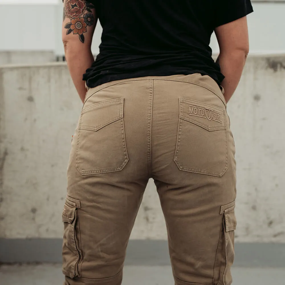 MotoGirl | Lara Cargo Pants - Beige