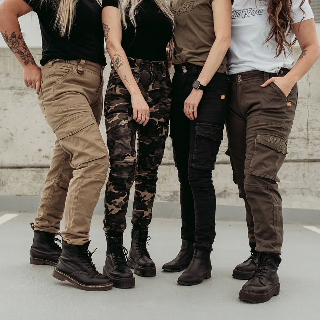 MotoGirl | Lara Cargo Pants - Beige