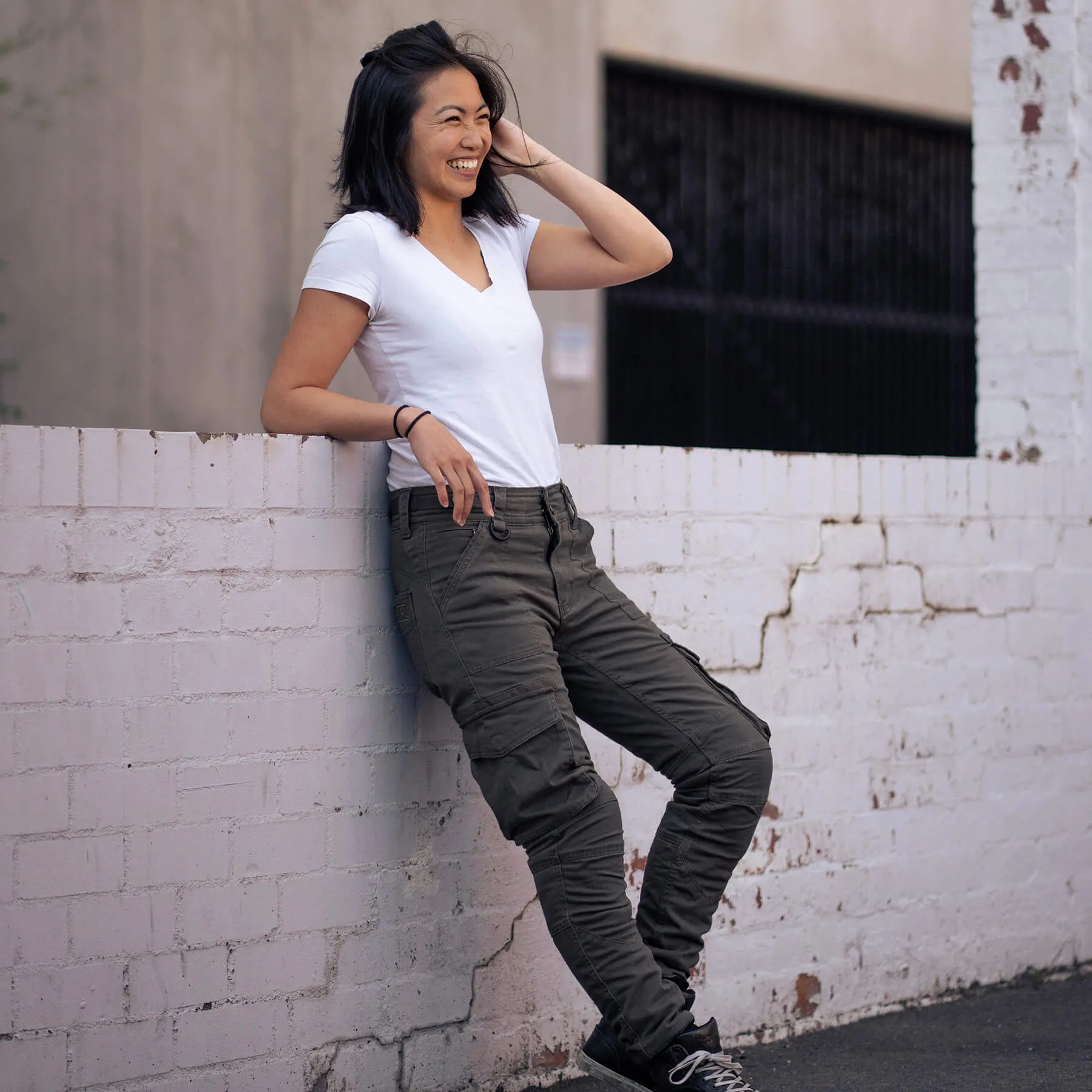 MotoGirl | Lara Cargo Pants - Olive