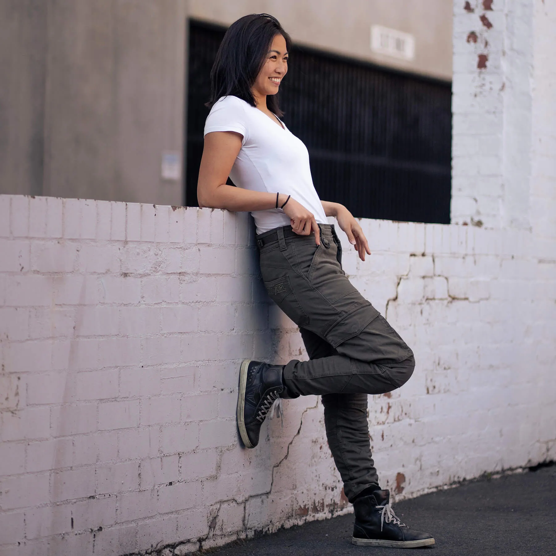 MotoGirl | Lara Cargo Pants - Olive