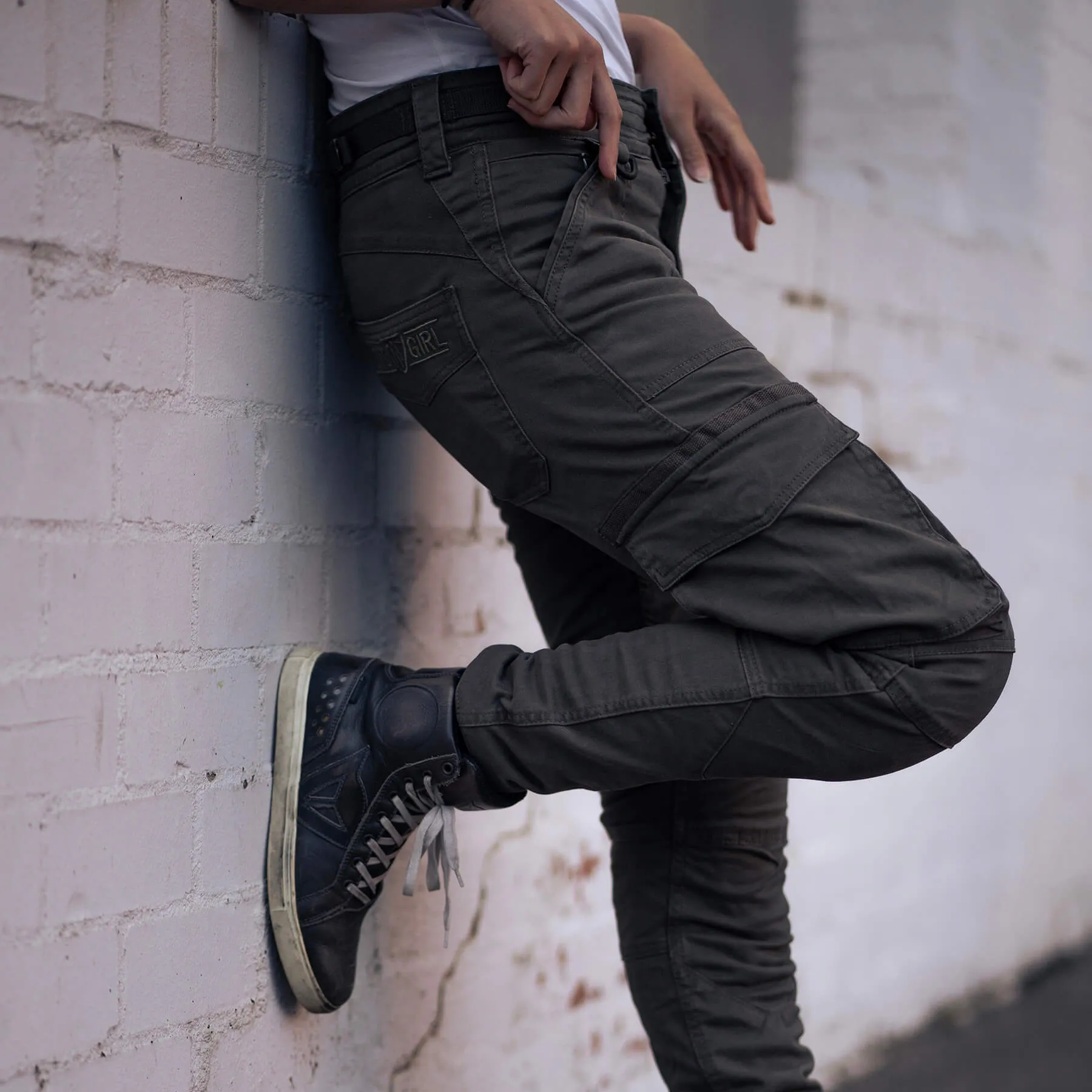 MotoGirl | Lara Cargo Pants - Olive