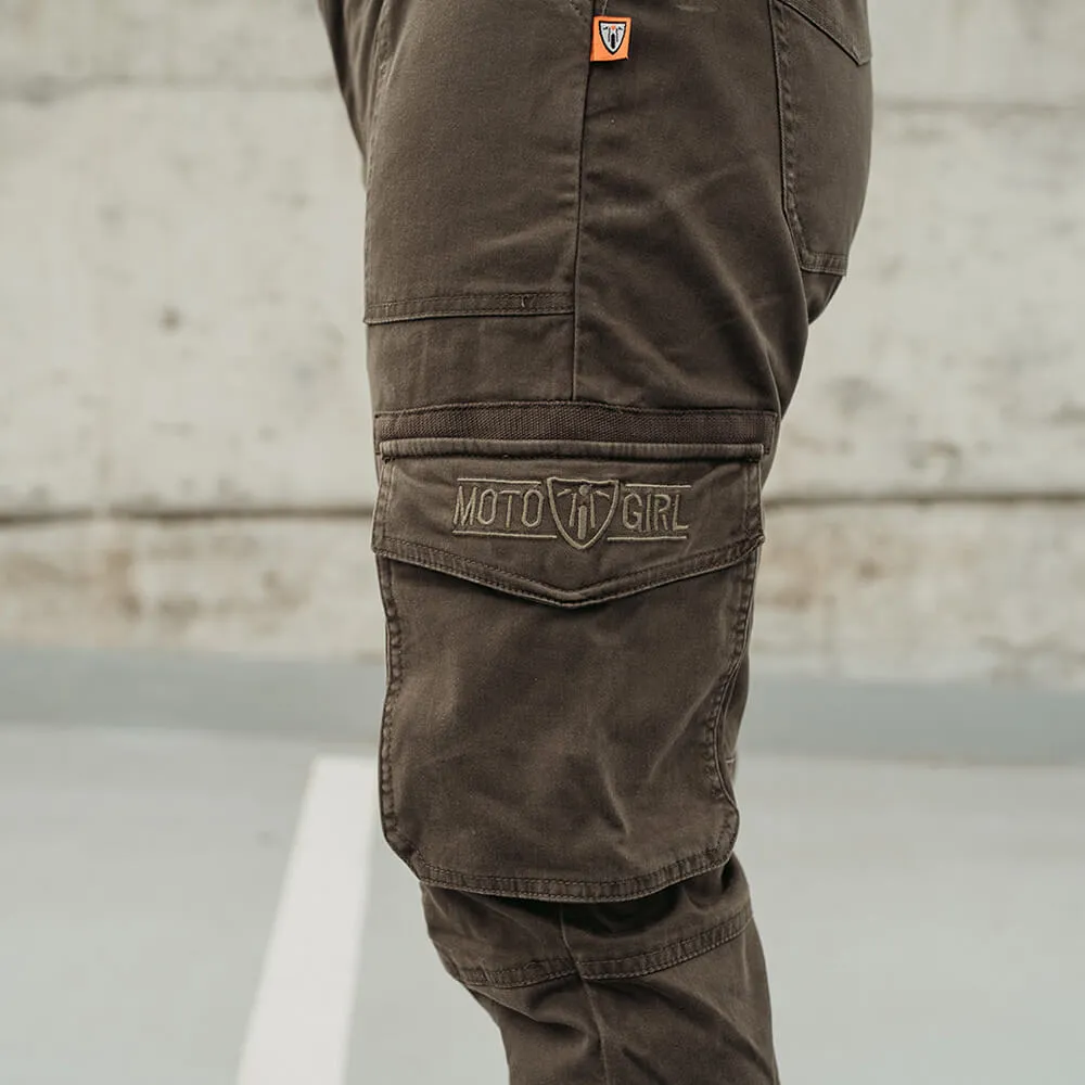 MotoGirl | Lara Cargo Pants - Olive