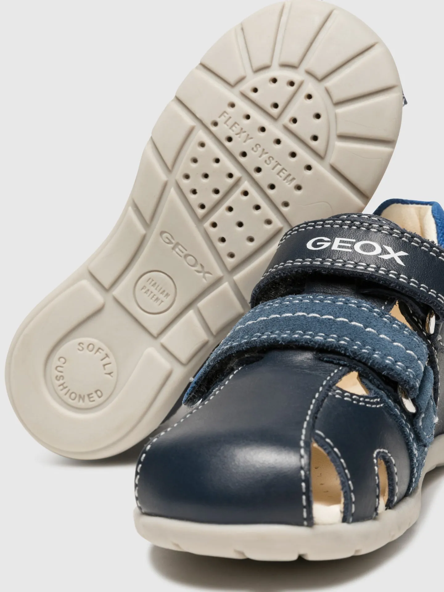 Navy Velcro Sandals