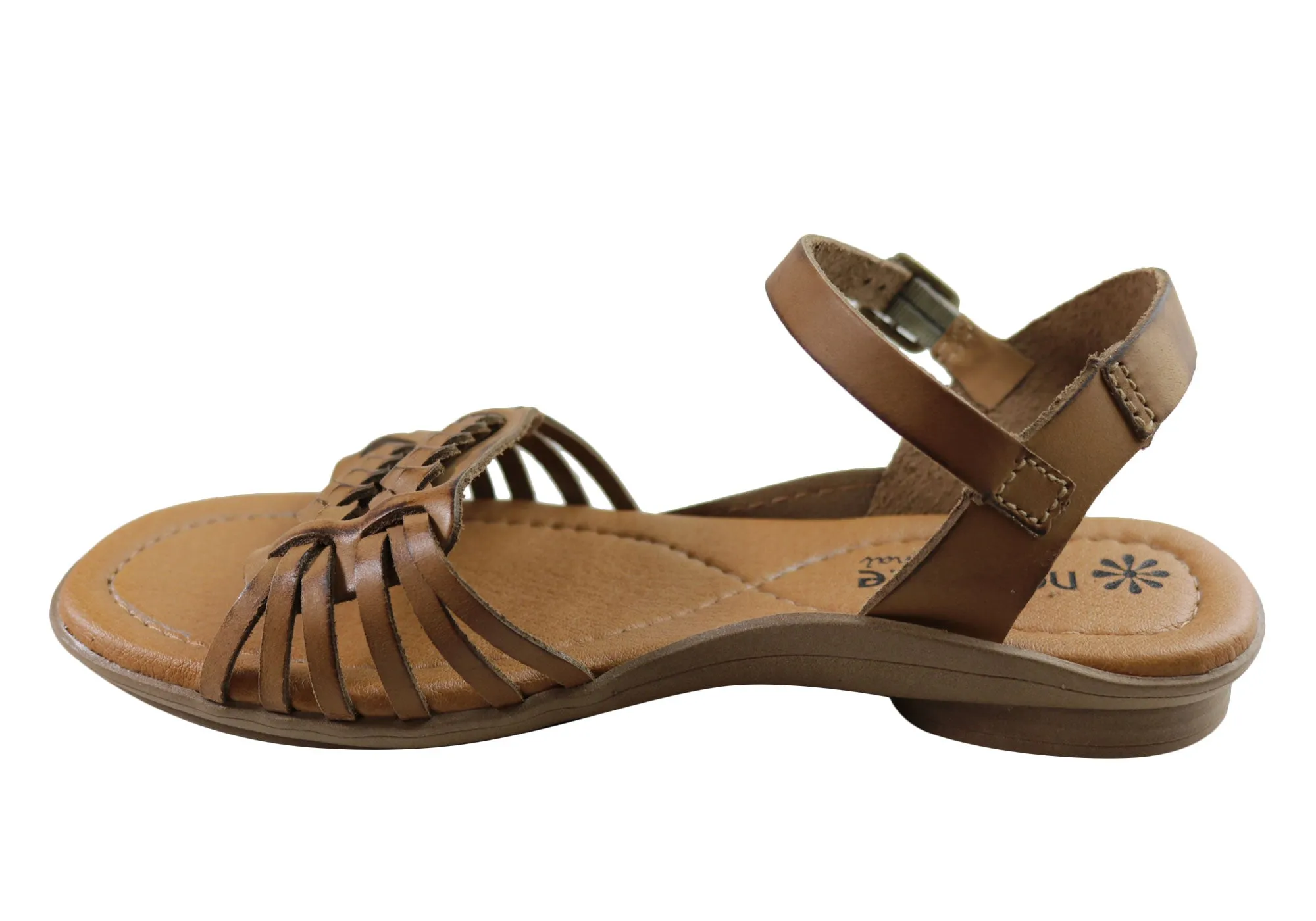 New Face Milena Womens Comfortable Leather Sandals Made In Brazil