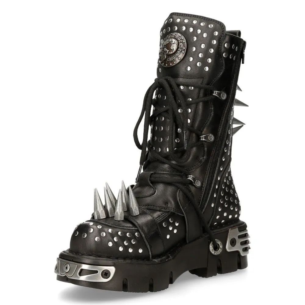 NEW ROCK - 1535-S1 Gothic Spiked Stud Boots