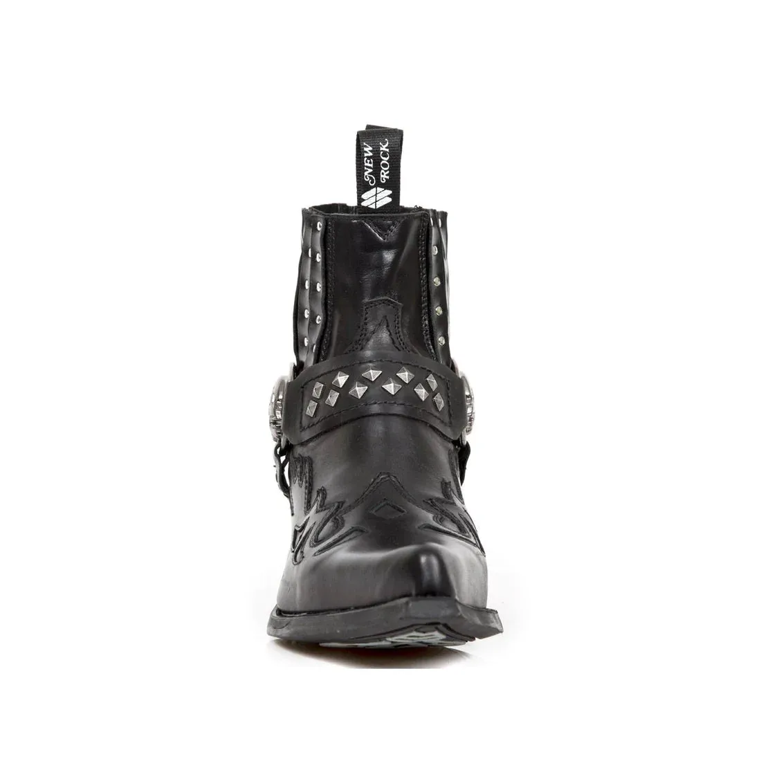 NEW ROCK - 7950-S1 Gothic Ankle Boots With Skull