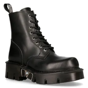 NEW ROCK - MILI084N-S3 Military Style Biker Boots