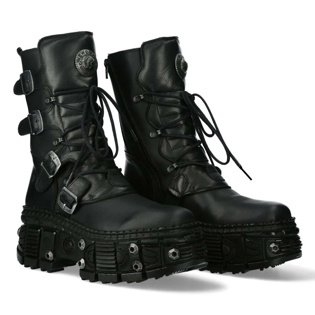 NEW ROCK -  WALL373-S11 Chunky Platform Boots