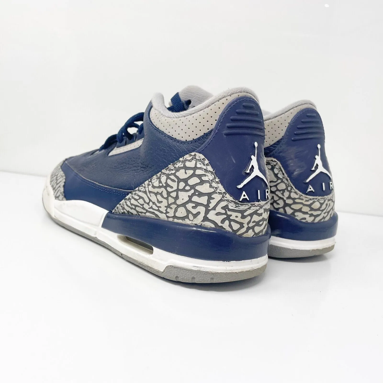 Nike Boys Air Jordan 3 398614-401 Blue Basketball Shoes Sneakers Size 7Y