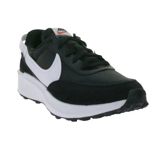 NIKE Waffle Debut scarpe basse da donna sneakers trendy con contenuto in vera pelle DH9523 002 nero/bianco