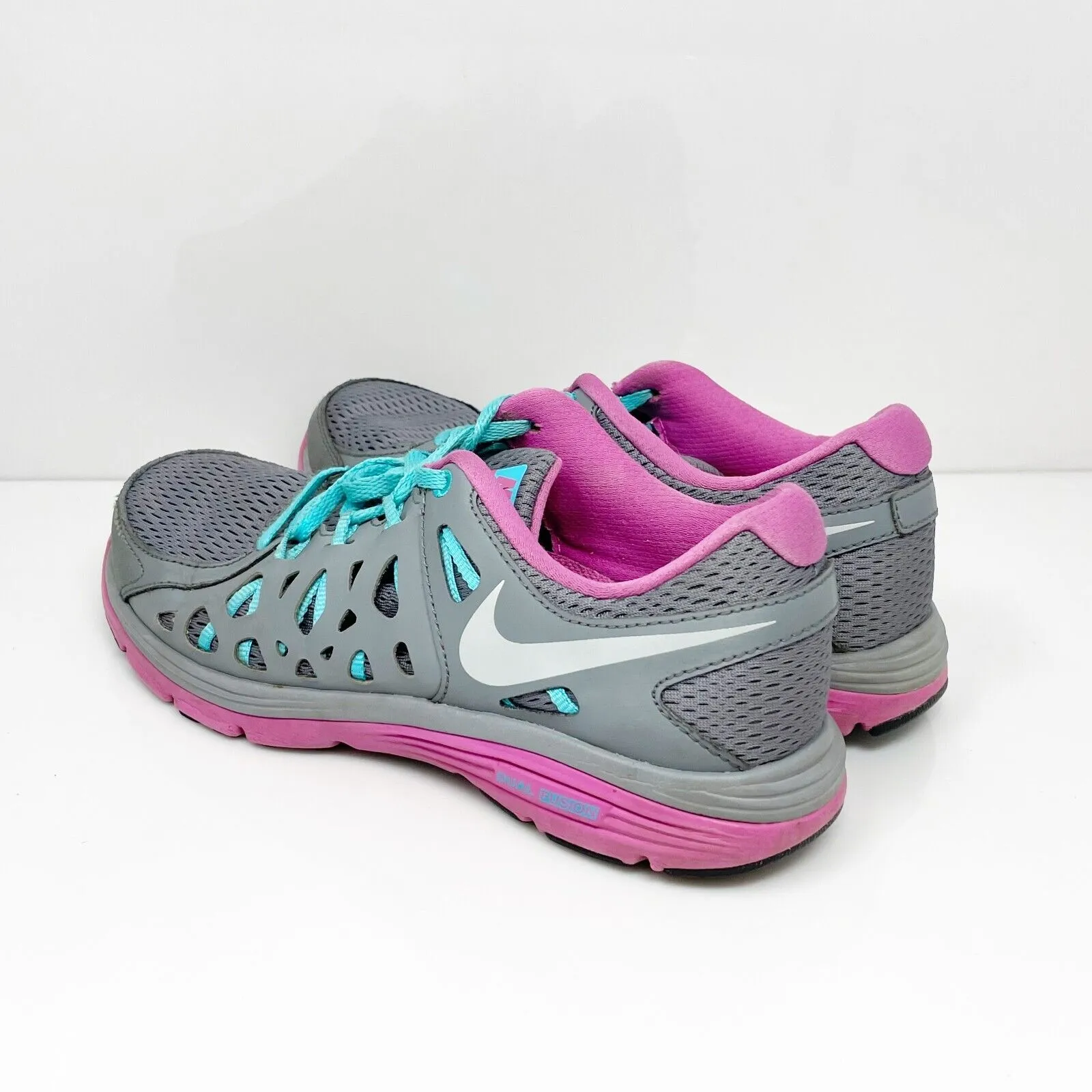 Nike Womens Dual Fusion Run 2 599564-002 Gray Running Shoes Sneakers Size 8.5