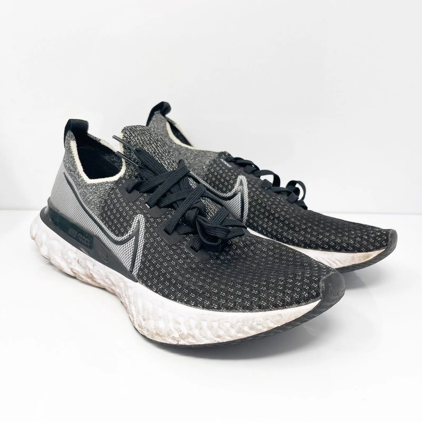 Nike Womens React Infinity Run FK CD4372-012 Black Running Shoes Sneakers 10.5