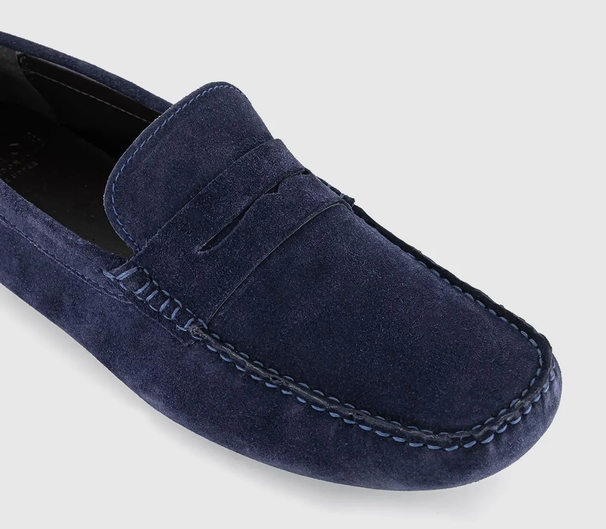 OFFICE Cliveden Suede Driving Shoes Navy Suede