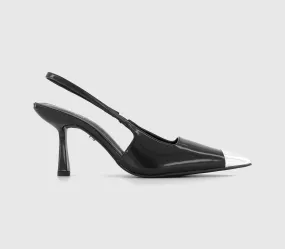 OFFICE Miley Toe Cap Slingback Court Shoes Black