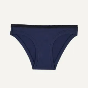 Organic Cotton Low-Rise Bikini in Marine