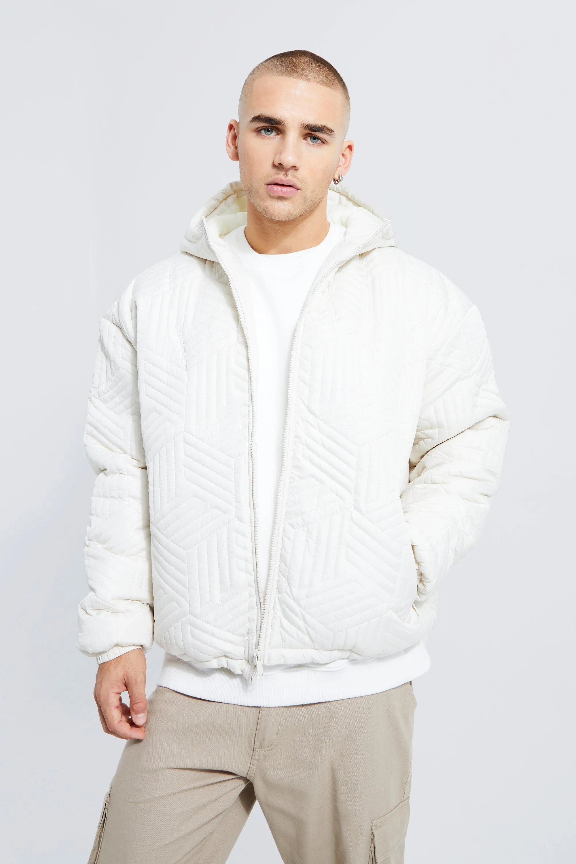 Oversized Quilted Puffer With Hood