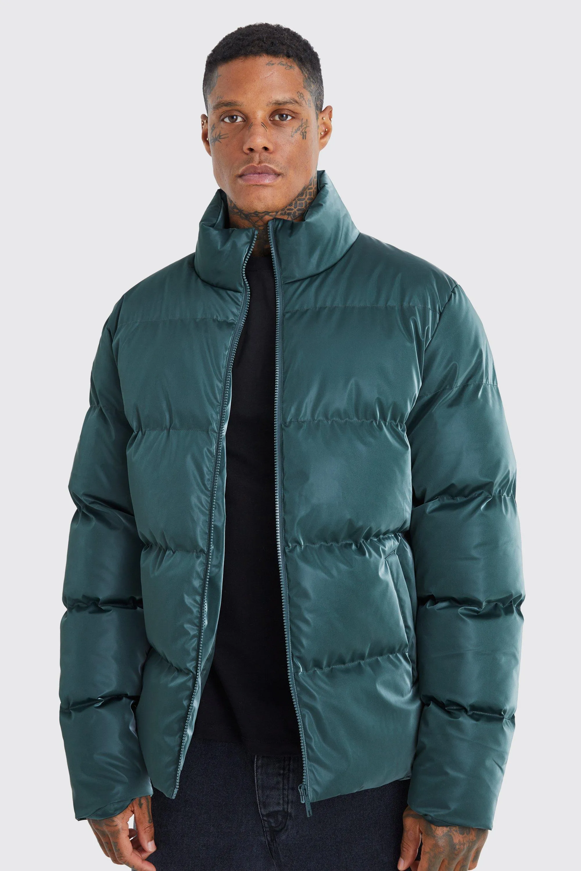 Oversized Soft Sheen Nylon Puffer