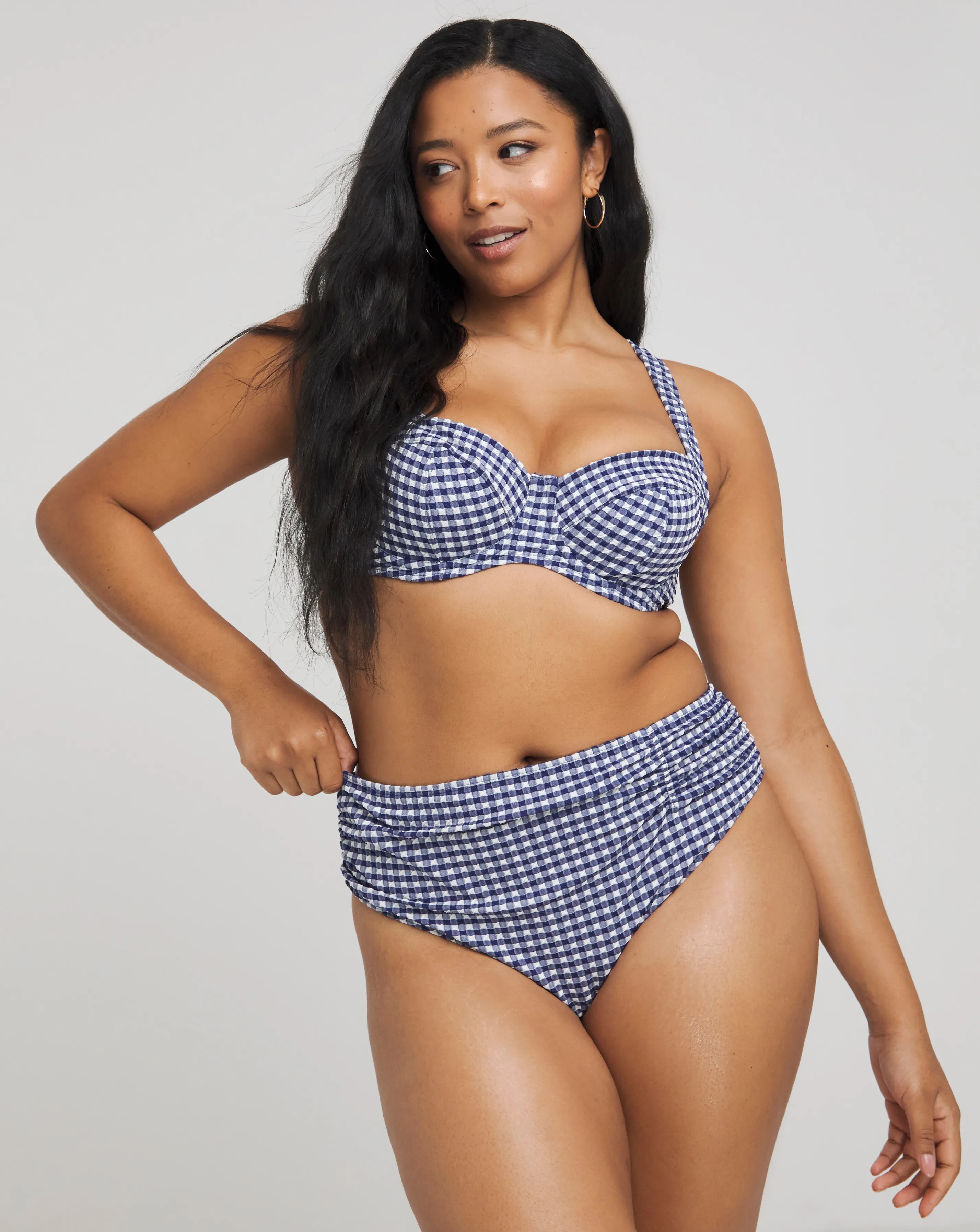 Panache Midi Gather Bikini Pant | Simply Be